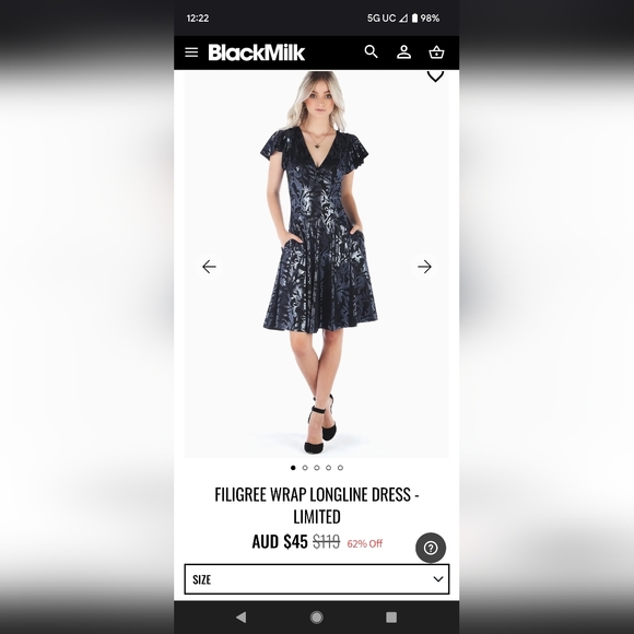 FILIGREE WRAP LONGLINE DRESS - LIMITED - Picture 1 of 2